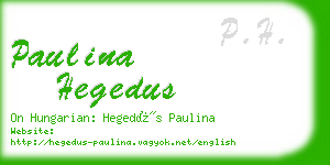 paulina hegedus business card
